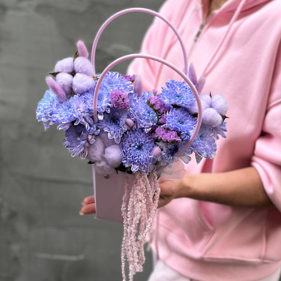 Фиолетовая мини сумочка 