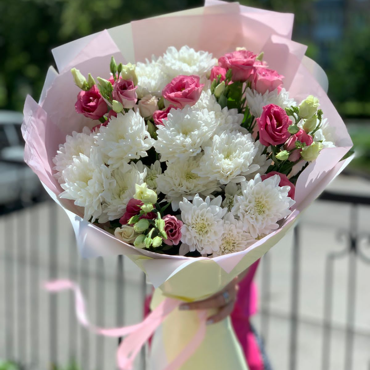 Белоснежные хризантемы