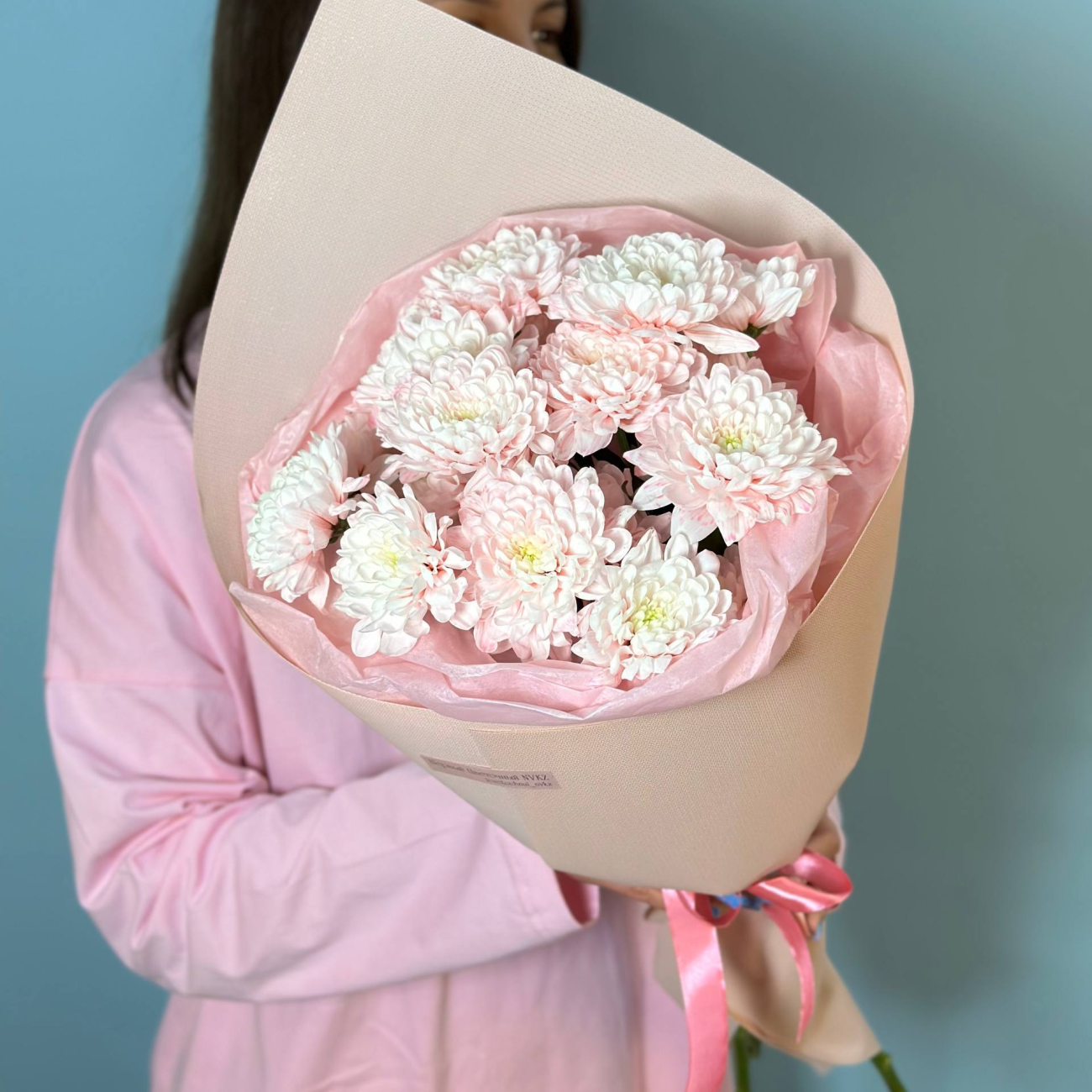 Кулек из 3 хризантем 