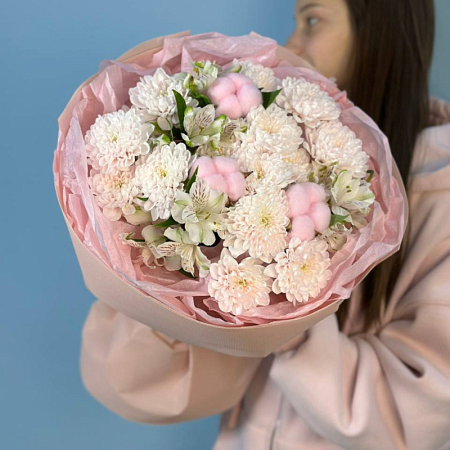 Букет с хлопком