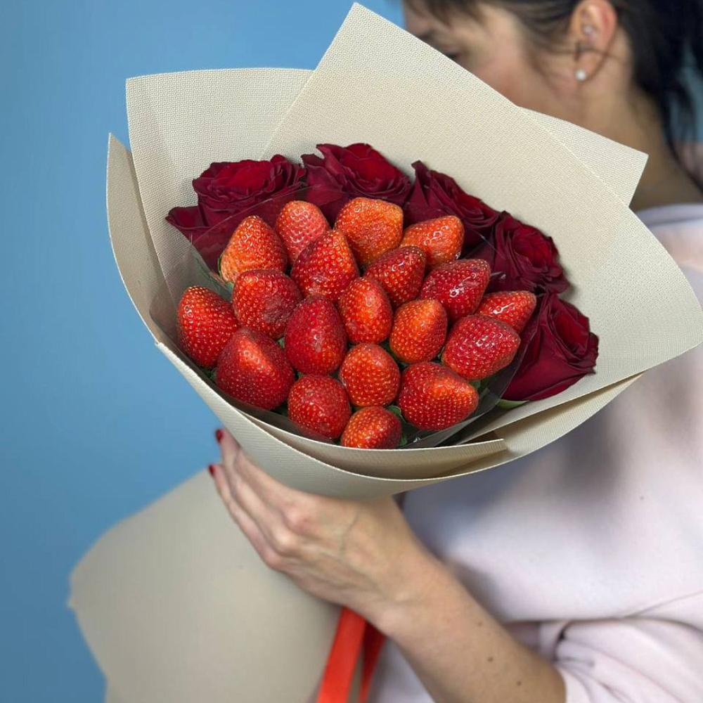 Букет с клубникой 