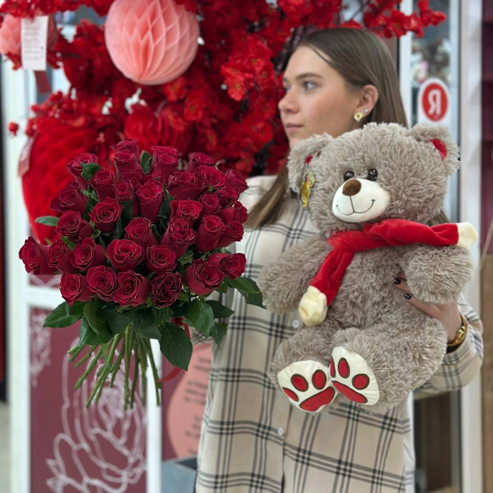 35 роз Кения 42см 