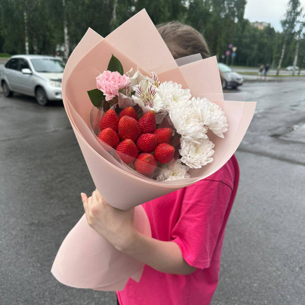 Букет с клубникой №1