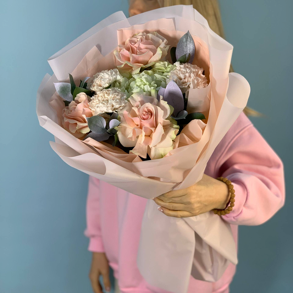 Букет Микс с французской розой 