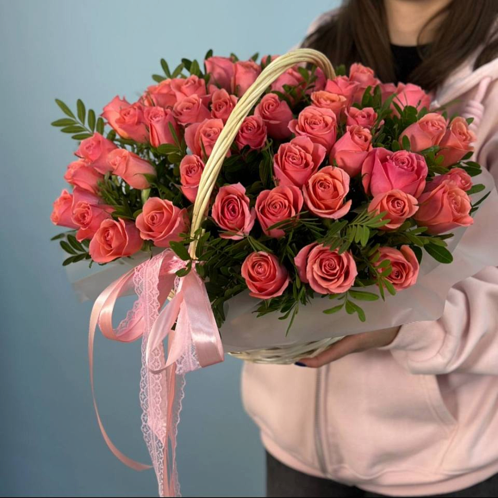 51 мини Роза в Корзине 