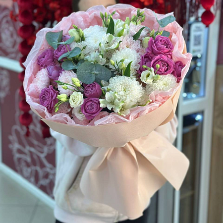 Нежный Букет с бомбастиком 