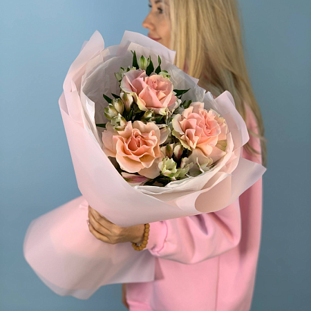 Букет из Альстромерий И Французских роз 