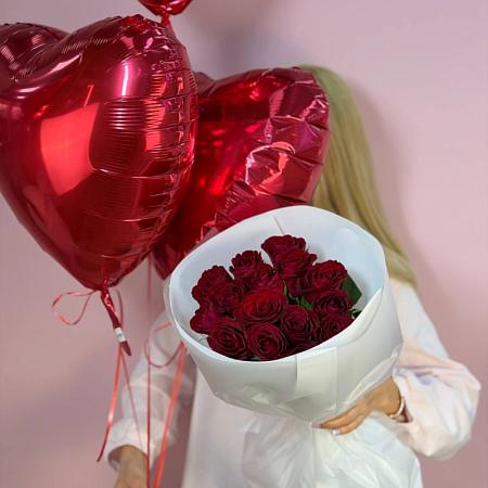 15 роз Кения 50 см