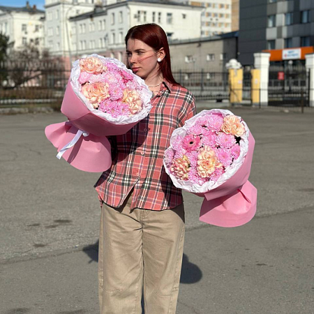 Стильный букет с французской розой