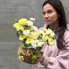 Осеннее кашпо с цветочками 