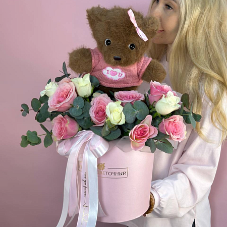 Шляпная Коробка с мишкой