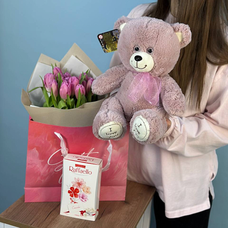 Набор S с тюльпанами